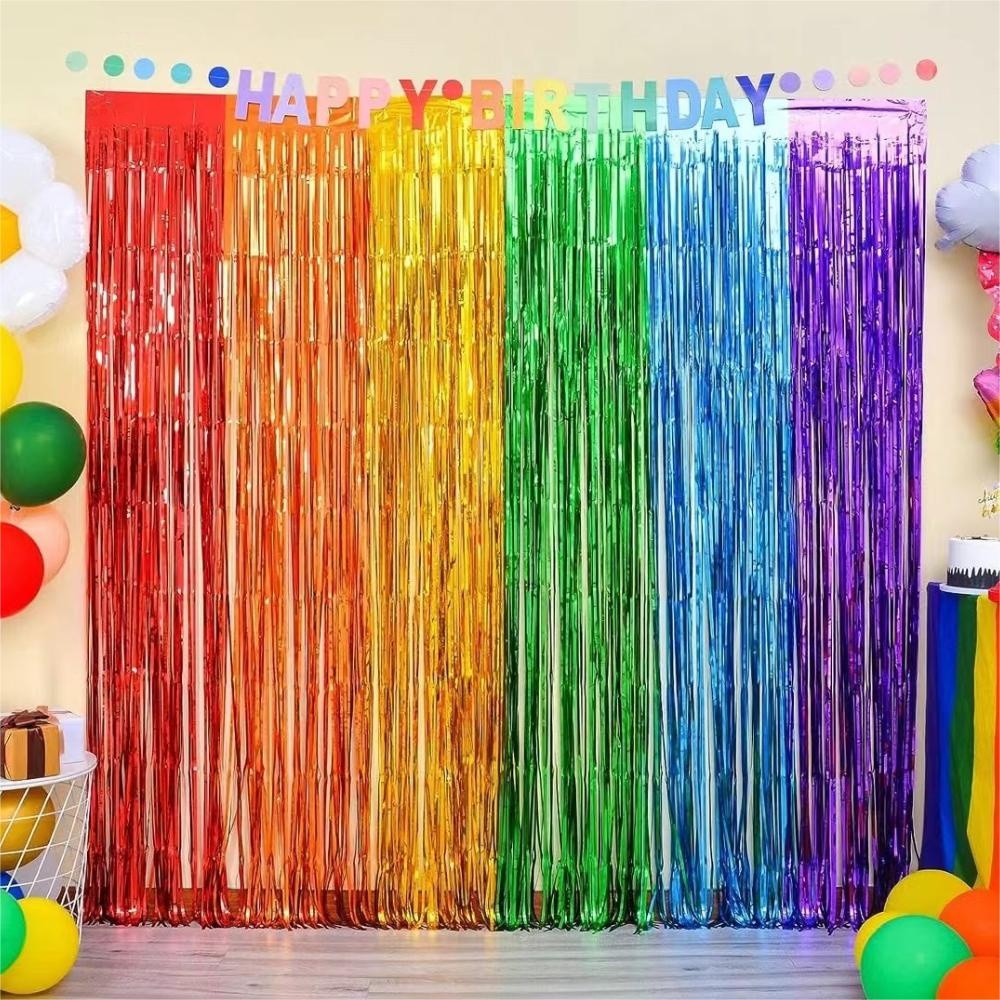 Tinsel Garland Decoration - Декоративная гирлянда-штора с бахромой для вечеринок,