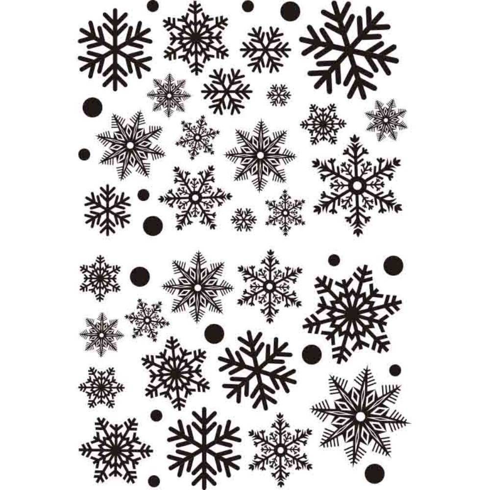 Snowflake Window Decal - 30 шт. ПВХ-наклейки «Рождественские снежинки», электростатические