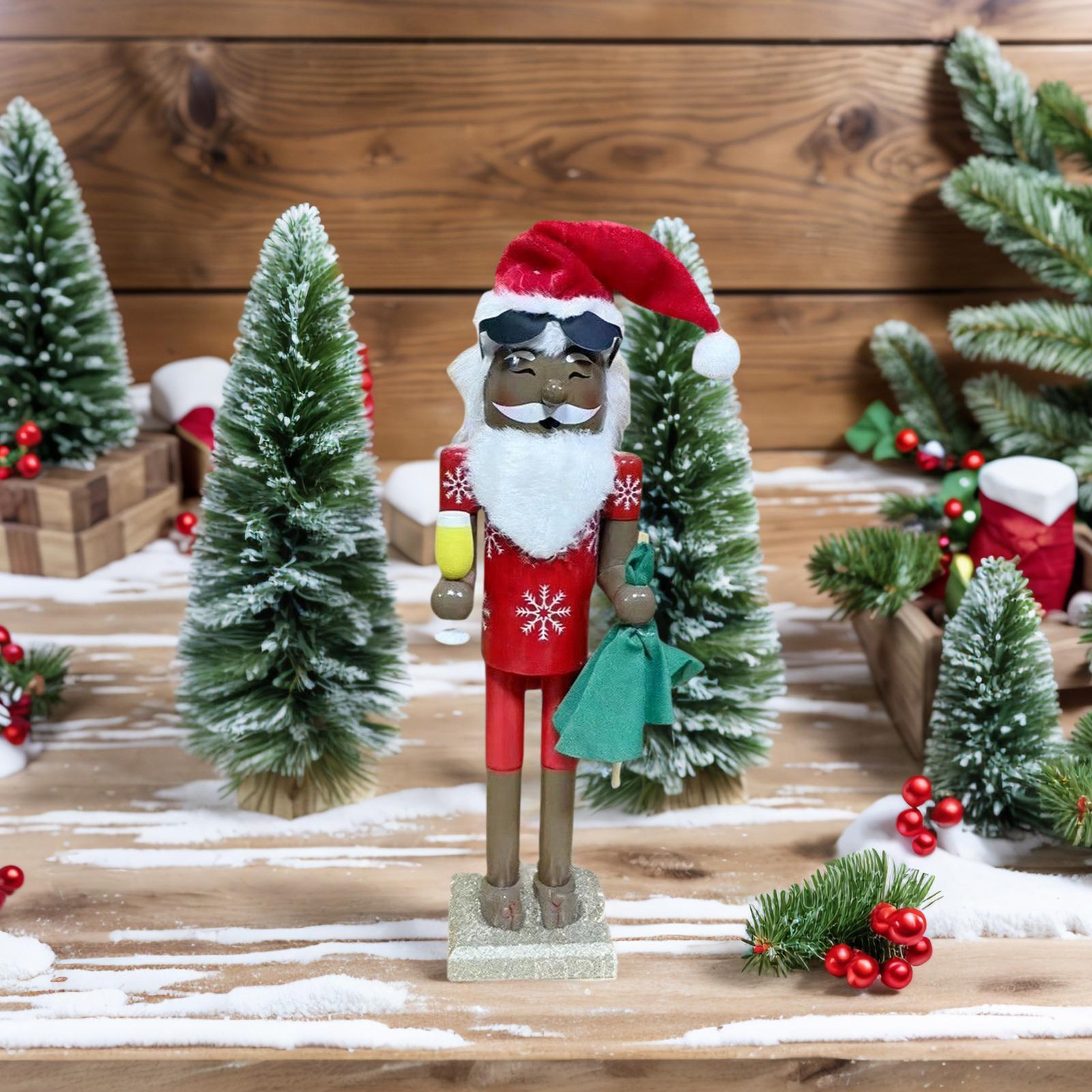 Nutcracker Figurine - Щелкунчик украшения Рождественский Африканский Санта Коллекционный