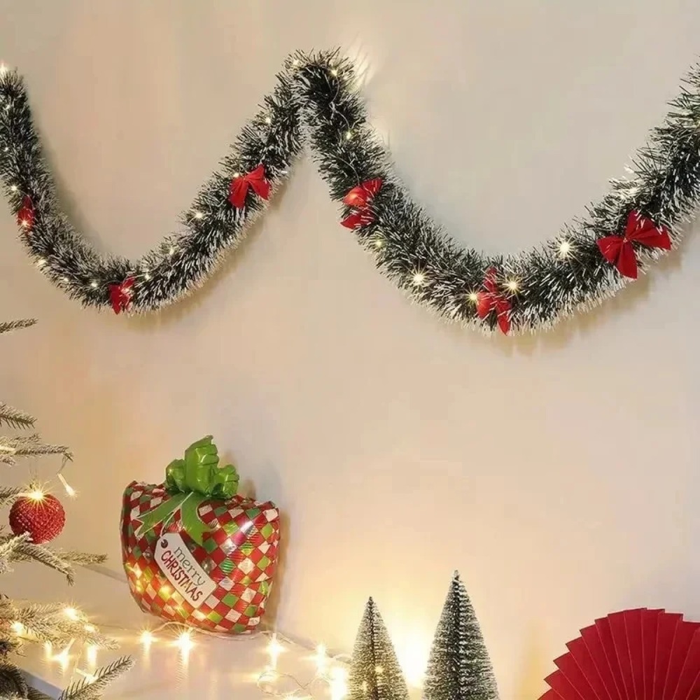 Tinsel Garland Decoration - Рождественская гирлянда из мишуры Искусственная рождественская