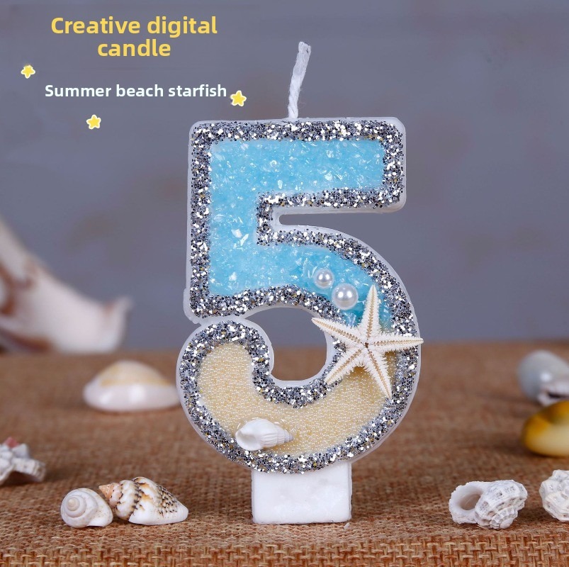 Holiday Candle Set - Пляжные свечи-звездочки для торта на день