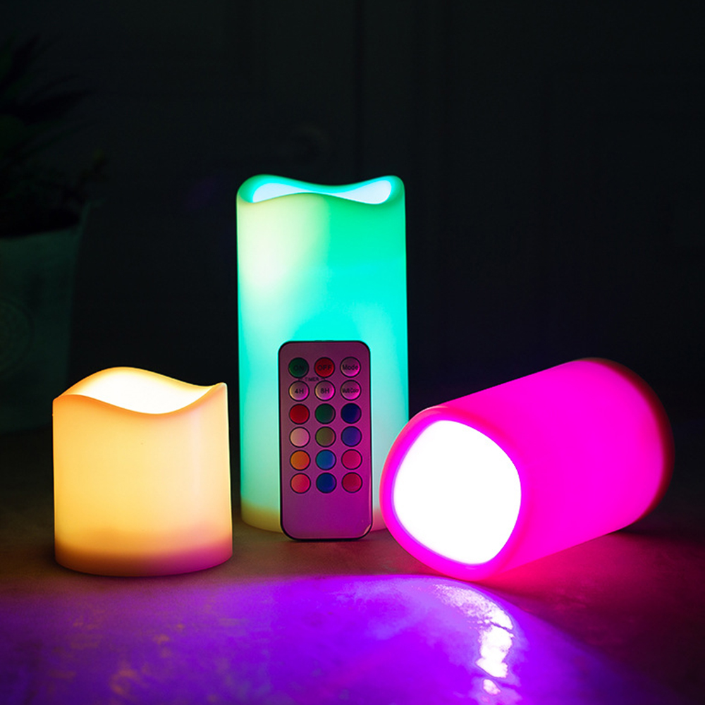 Holiday Candle Set - Набор из 3 светодиодных беспламенных мерцающих