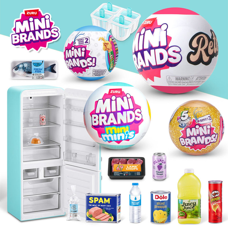 Ornament Ball Set - ZURU MINI BRANDS Реалистичный миниатюрный холодильник
