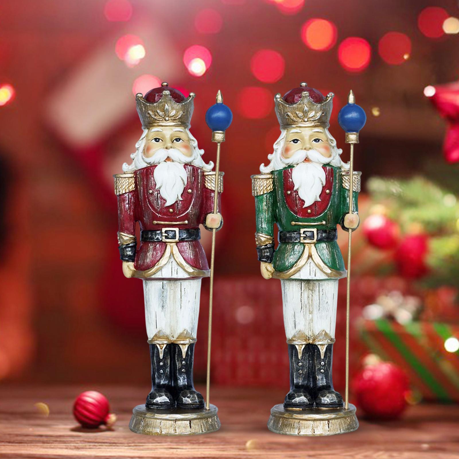 Nutcracker Figurine - 10-дюймовый полимерный рождественский Щелкунчик, солдат, подарки,