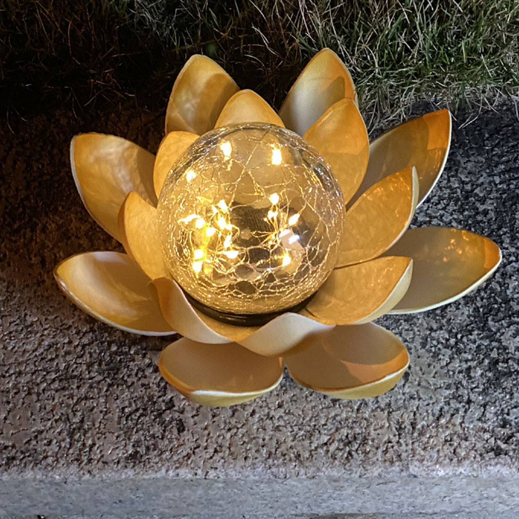 Christmas Lights Outdoor - Садовые светильники в форме лотоса, треснувший
