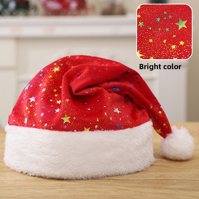 Santa Hat Plush - Шапка Санты для взрослых с красочными