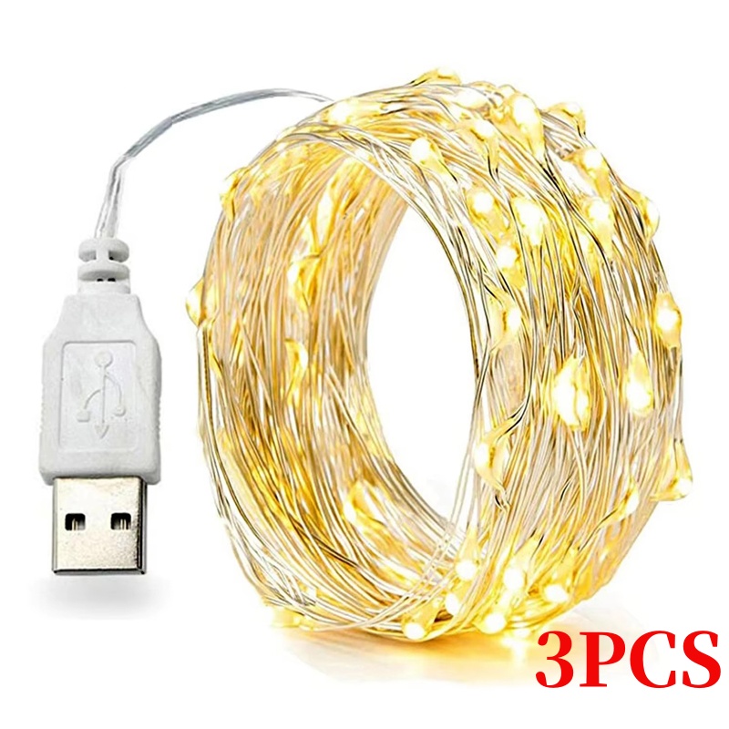 Led Fairy String Lights - Светодиодная Рождественская гирлянда из медного провода,