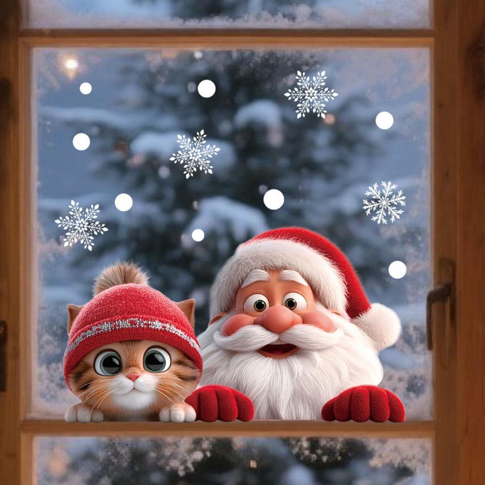 Snowflake Window Decal - 2 шт., рождественские наклейки на окно,