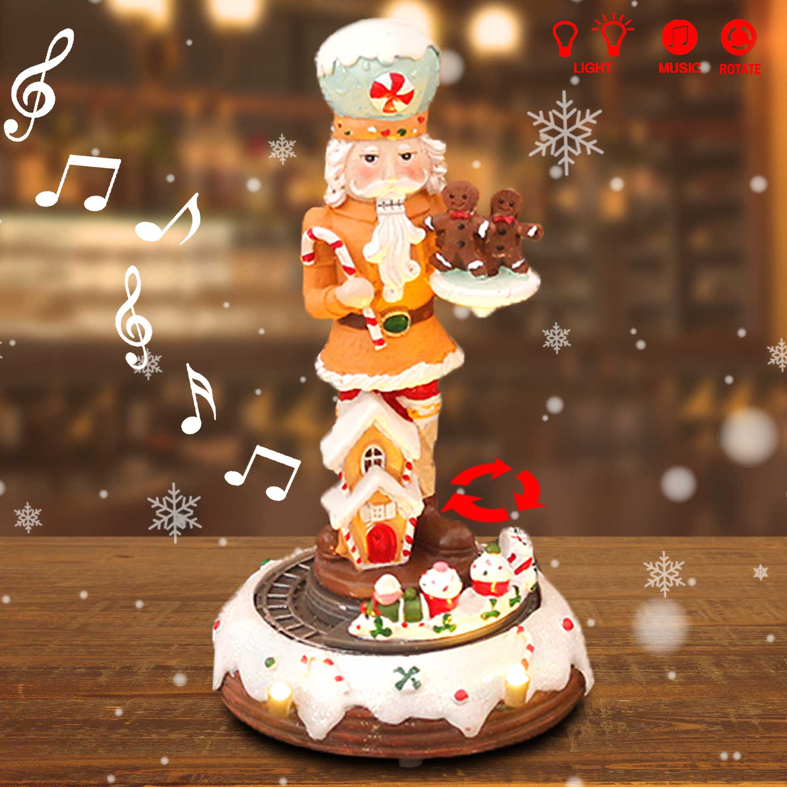 Nutcracker Figurine - Рождественский имбирный орех, коллекция фигурок, анимированный