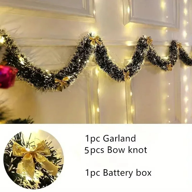 Tinsel Garland Decoration - Рождественская гирлянда из мишуры Искусственная рождественская