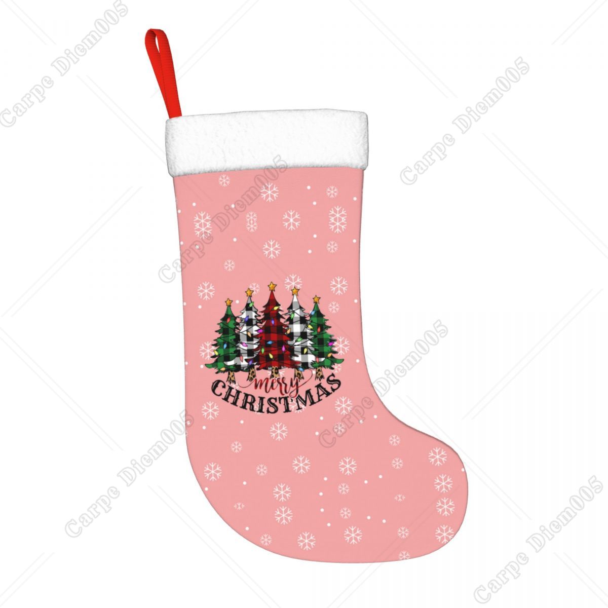 Розовые снежинки, рождественск – обзор и цена Christmas Stocking Hanging