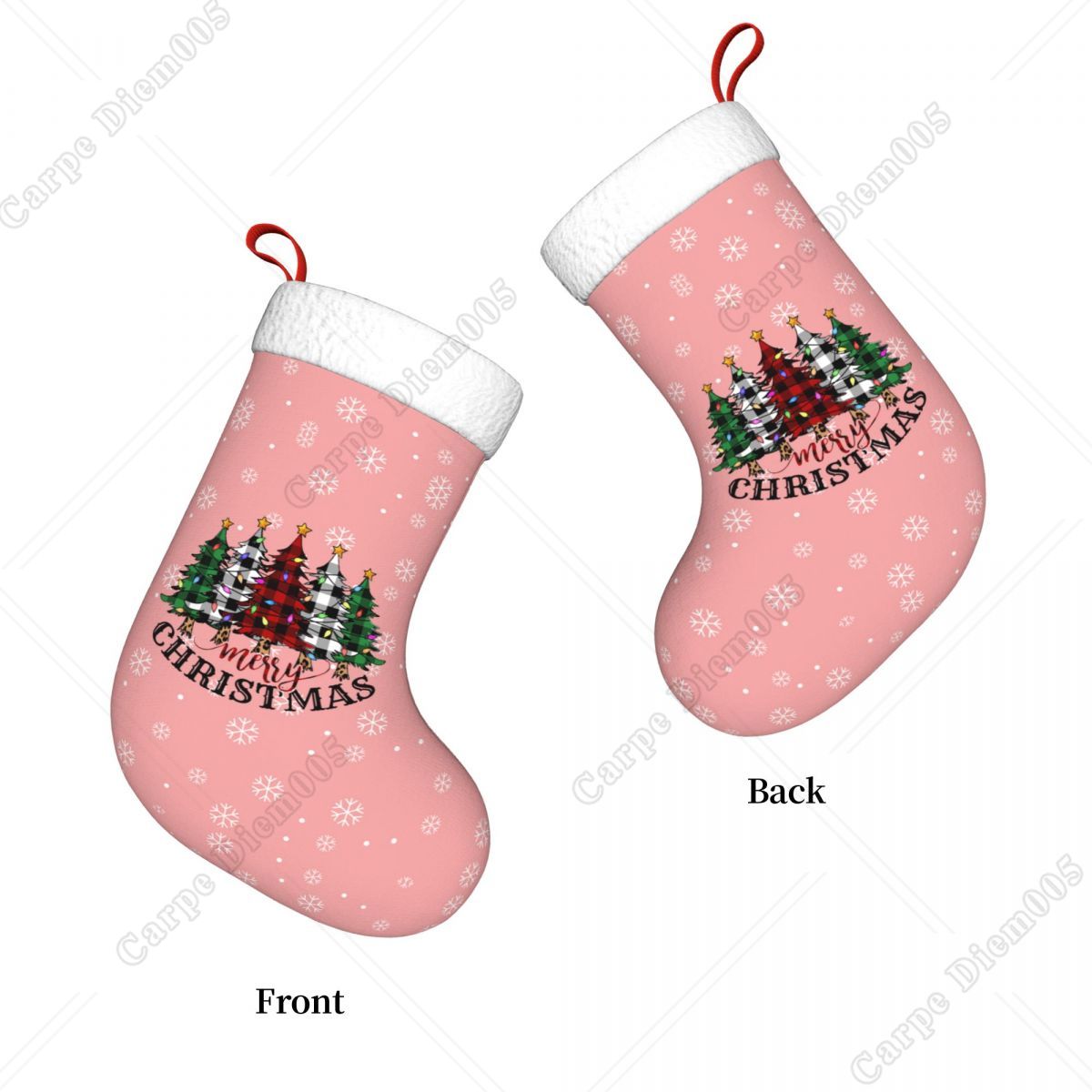 Розовые снежинки, рождественск – обзор и цена Christmas Stocking Hanging