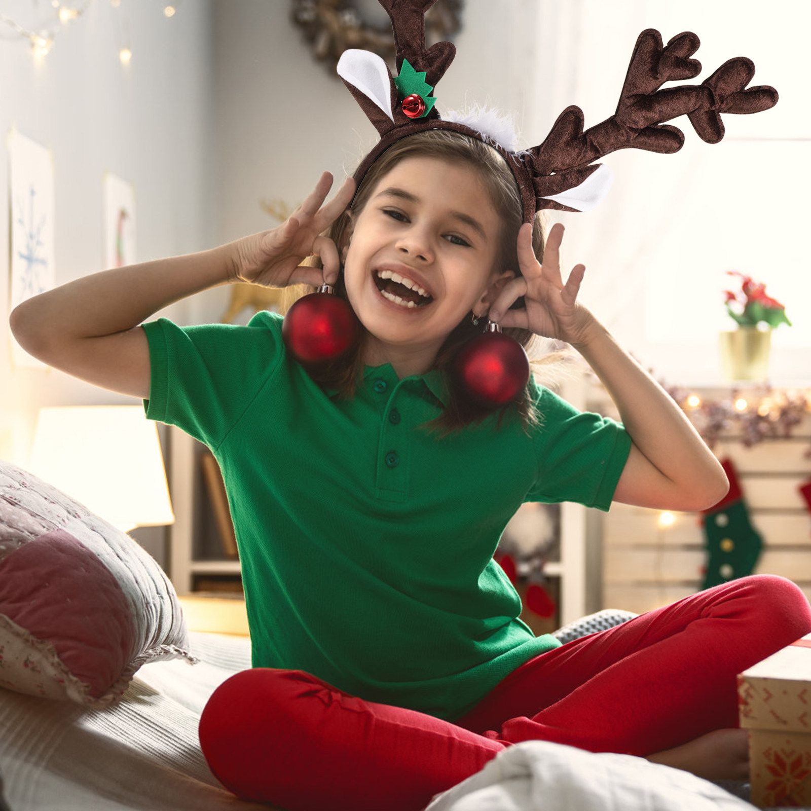 Праздничный ободок для волос с – обзор и цена Reindeer Antlers Headband