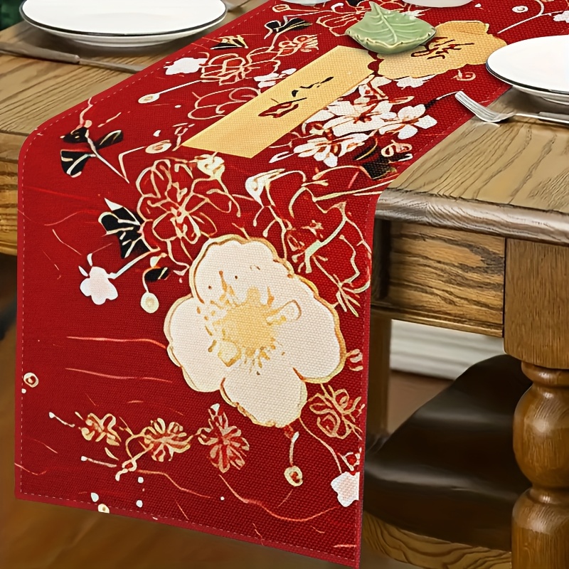 1 шт. красная скатерть-дорожка – обзор и цена Christmas Table Runner