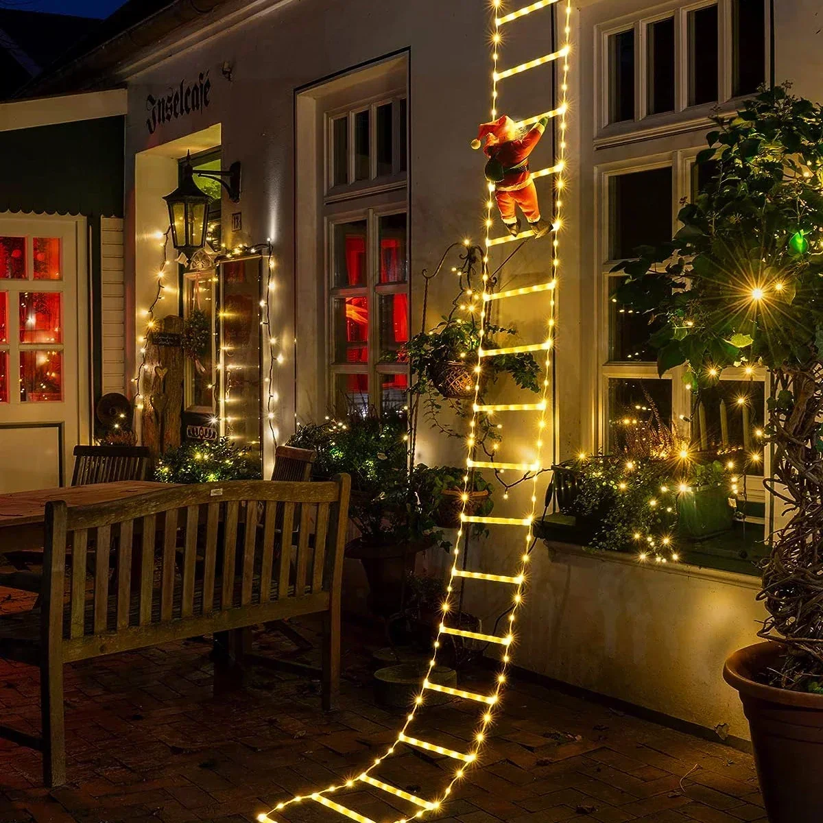 Светодиодный лестница для Деда – обзор и цена Christmas Lights Outdoor