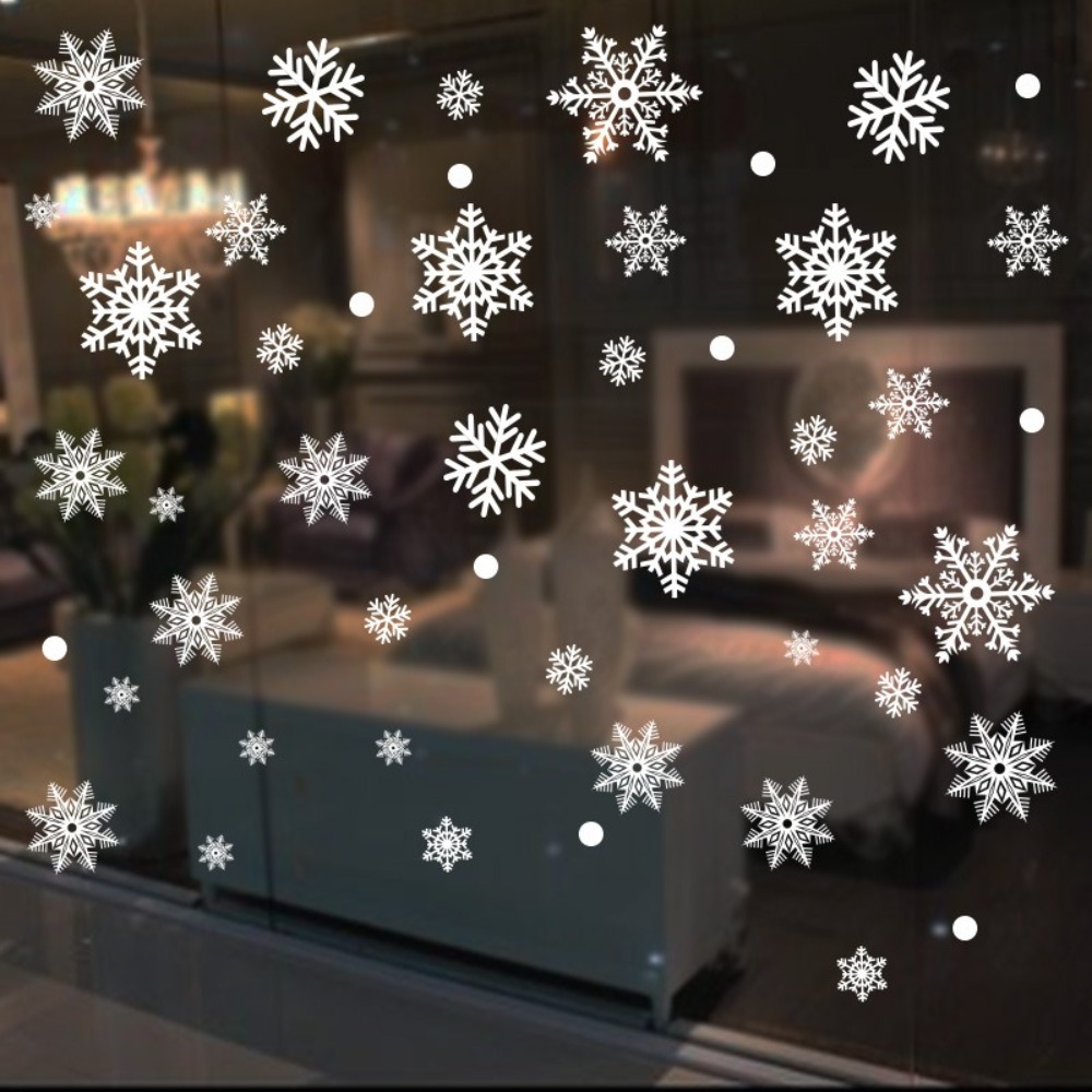 30 шт., Рождественская наклейк – обзор и цена Snowflake Window Decal