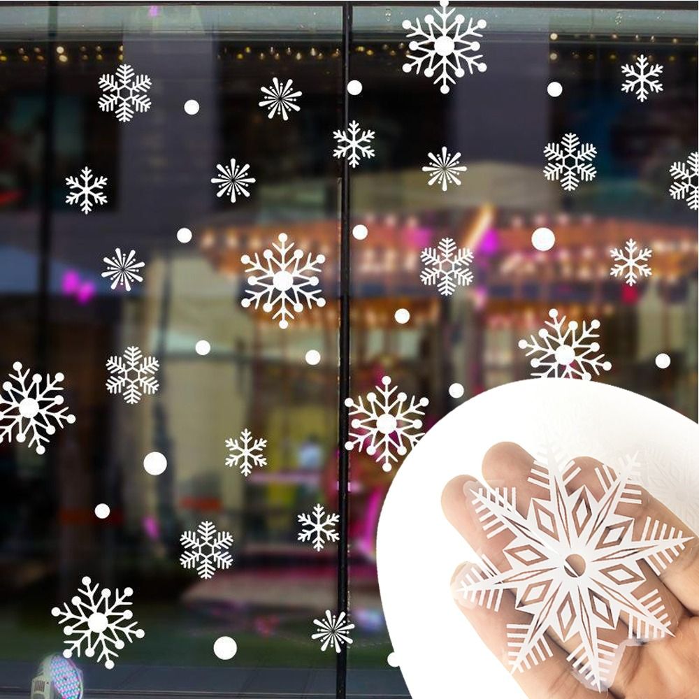 30 шт., Рождественская наклейк – обзор и цена Snowflake Window Decal
