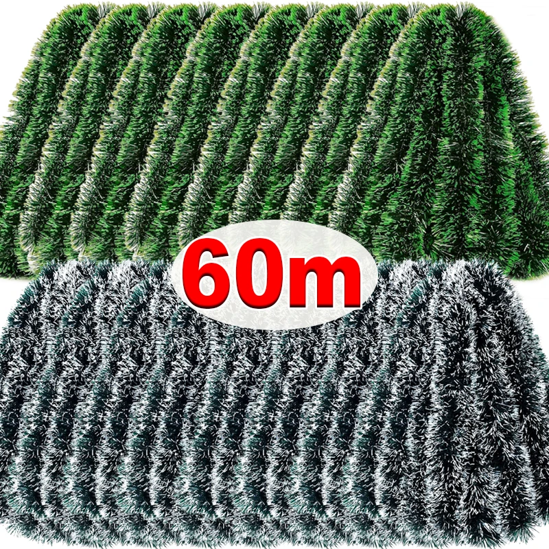 60/4 м Рождественские ленты с  – обзор и цена Tinsel Garland Decoration