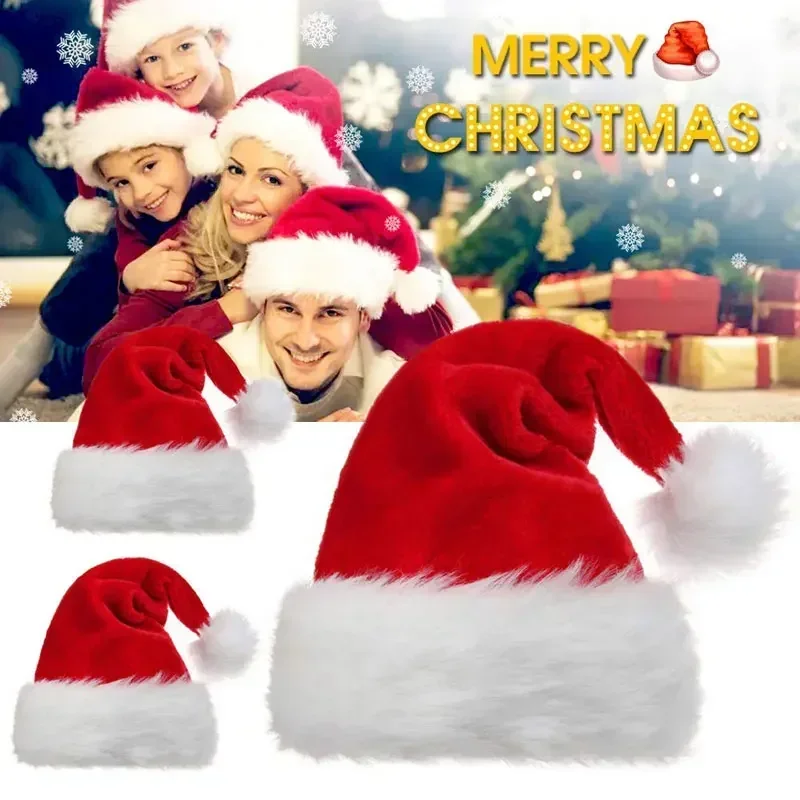 5/1 шт. Рождественская шапка,  – обзор и цена Santa Hat Plush