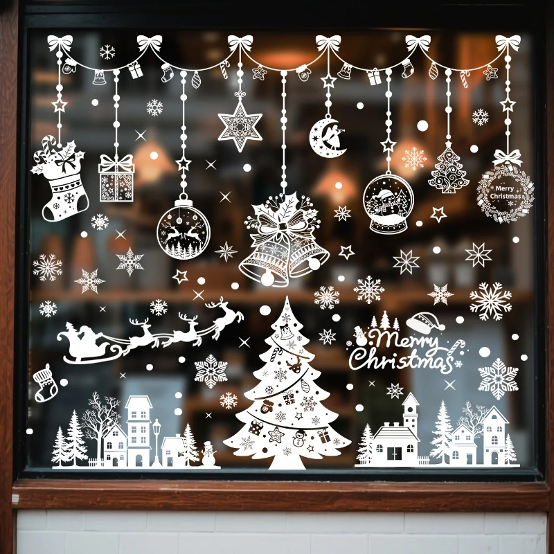 196 шт./9 листов рождественски – обзор и цена Snowflake Window Decal