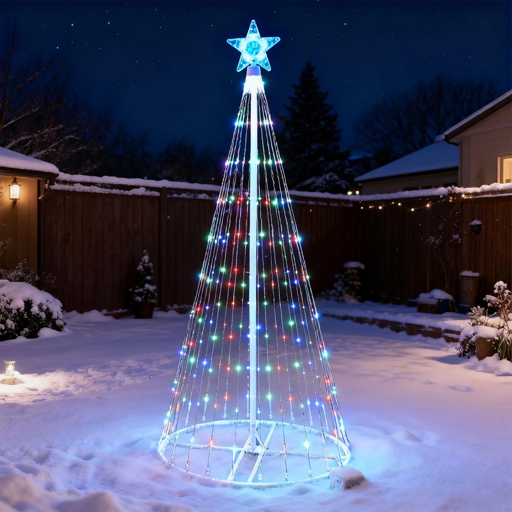 Светодиодные гирлянды с водопа – обзор и цена Star Tree Topper
