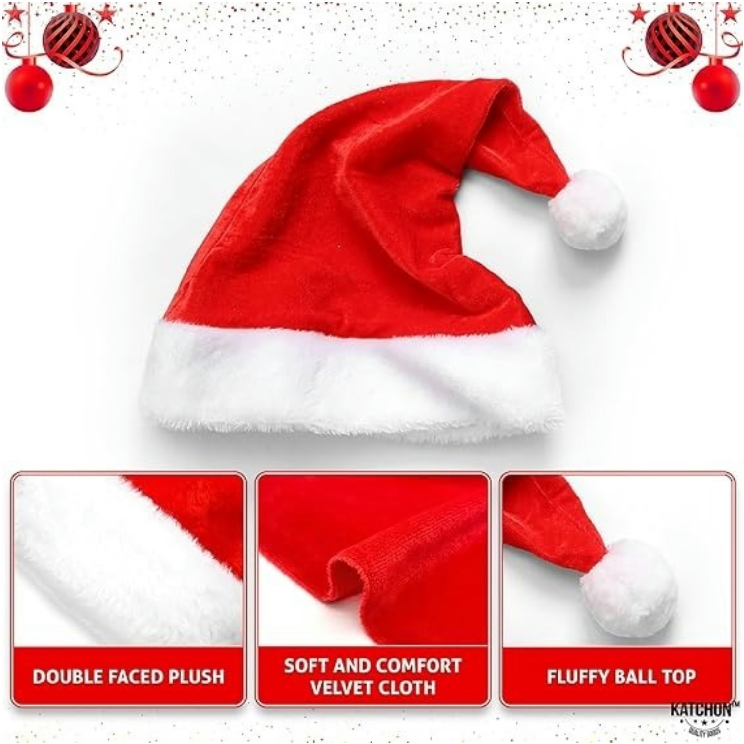 Комплект пушистых красных шапо – обзор и цена Santa Hat Plush