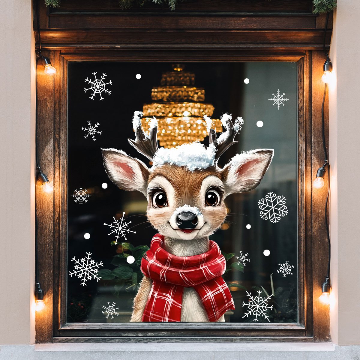 1 шт., Рождественский шарф, сн – обзор и цена Snowflake Window Decal