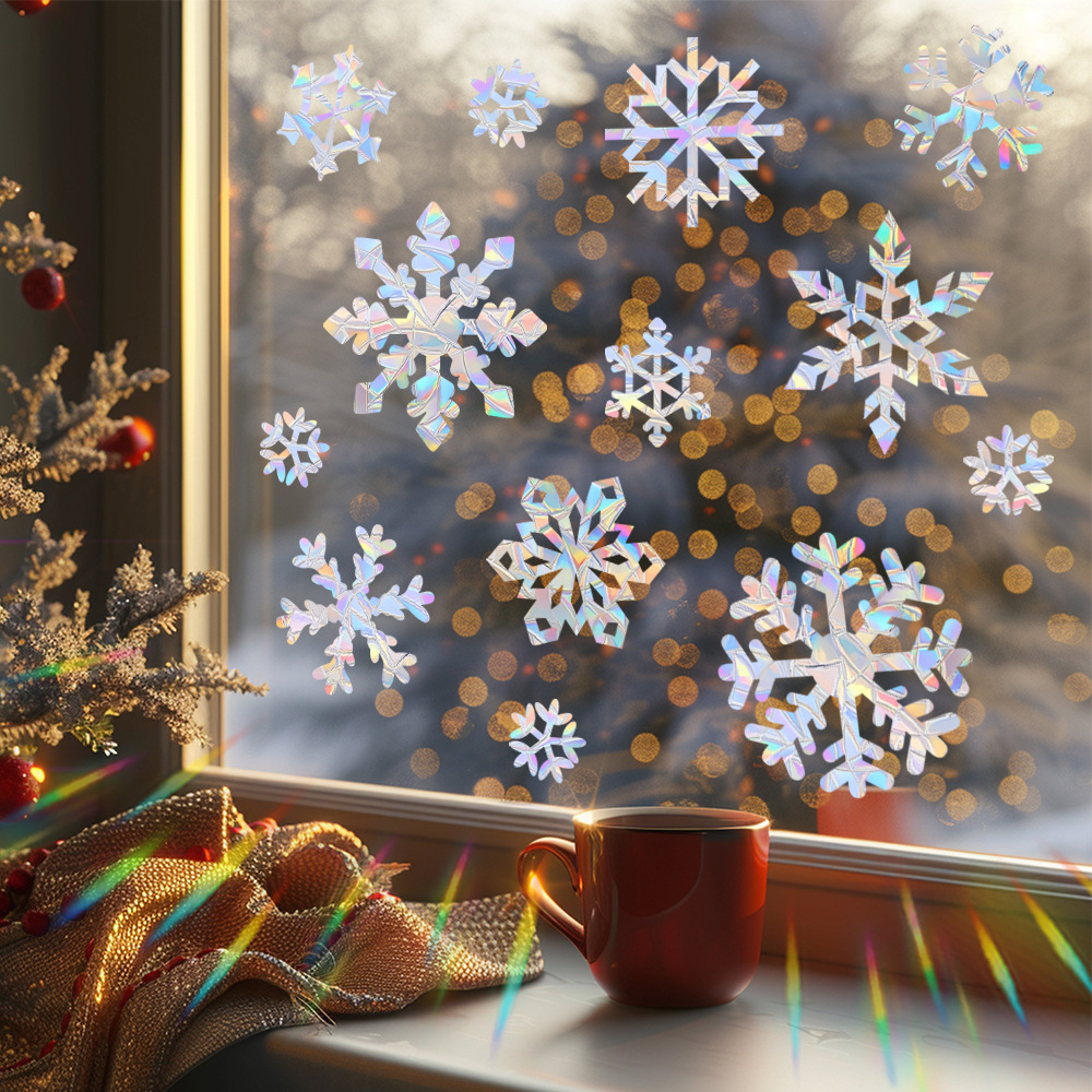 Электростатические разноцветны – обзор и цена Snowflake Window Decal