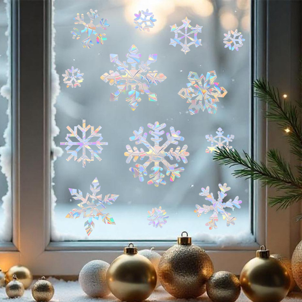 Электростатические разноцветны – обзор и цена Snowflake Window Decal