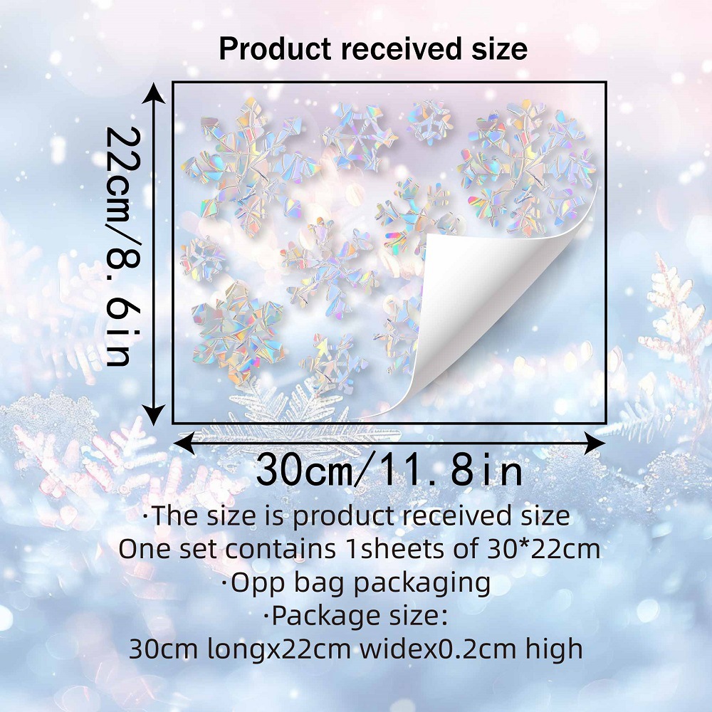 Электростатические разноцветны – обзор и цена Snowflake Window Decal
