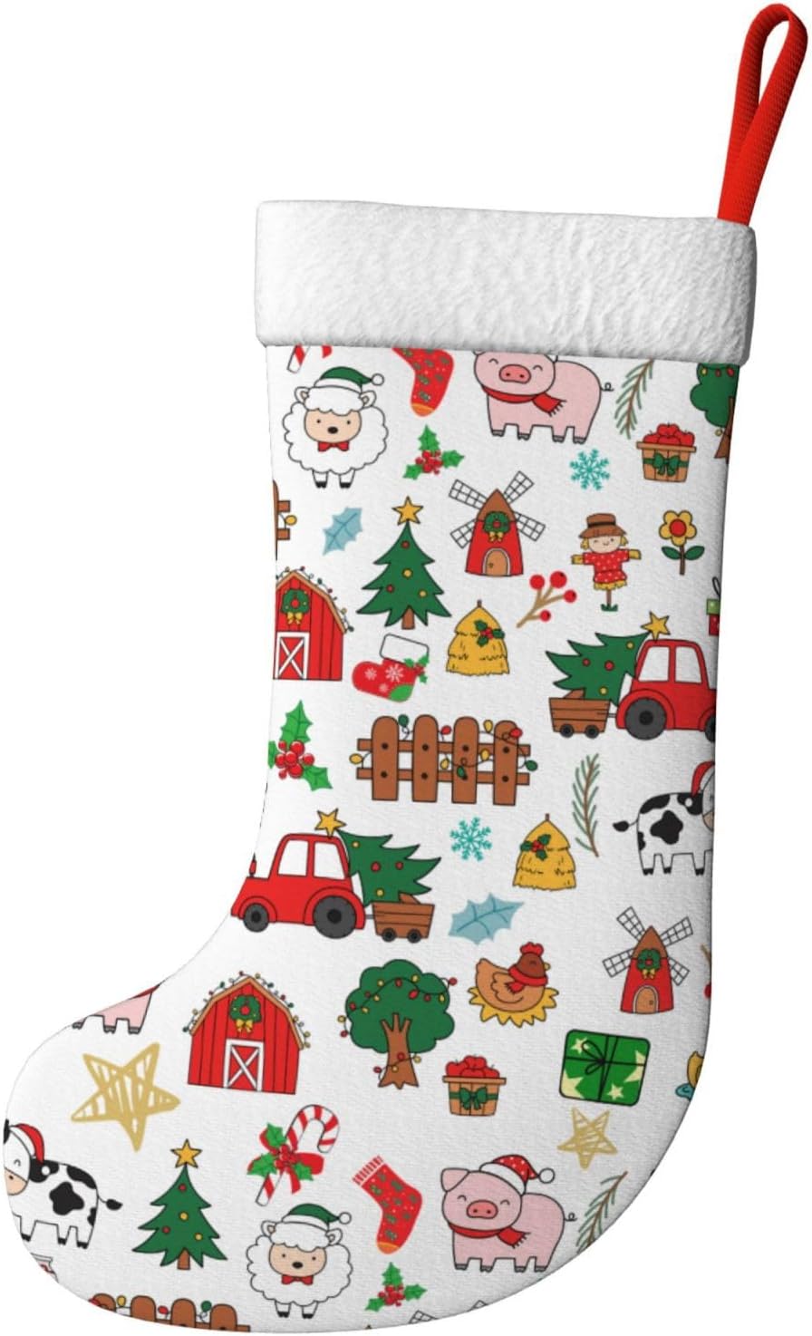 Рождественские чулки с сельско – обзор и цена Christmas Stocking Hanging