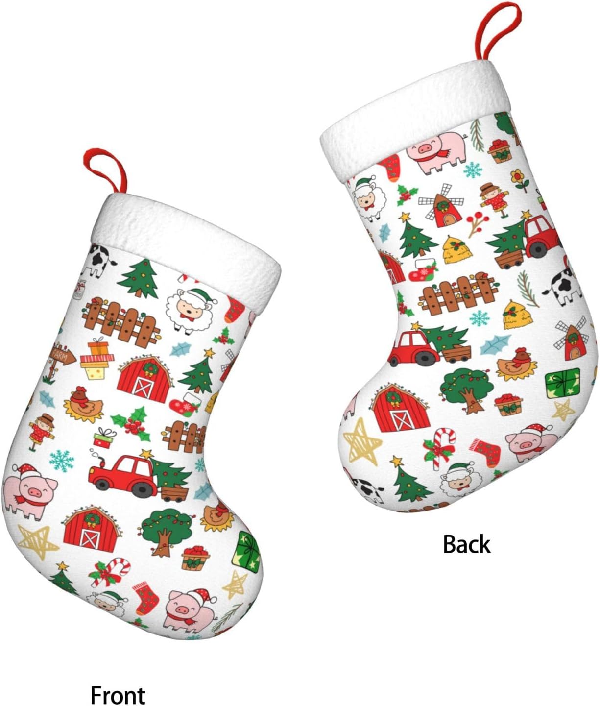 Рождественские чулки с сельско – обзор и цена Christmas Stocking Hanging