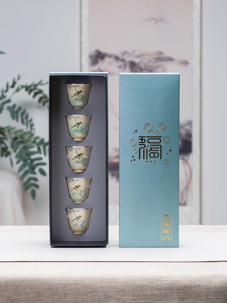 Набор из 5 фарфоровых чашек ру – обзор и цена Gift Box Wrap Set