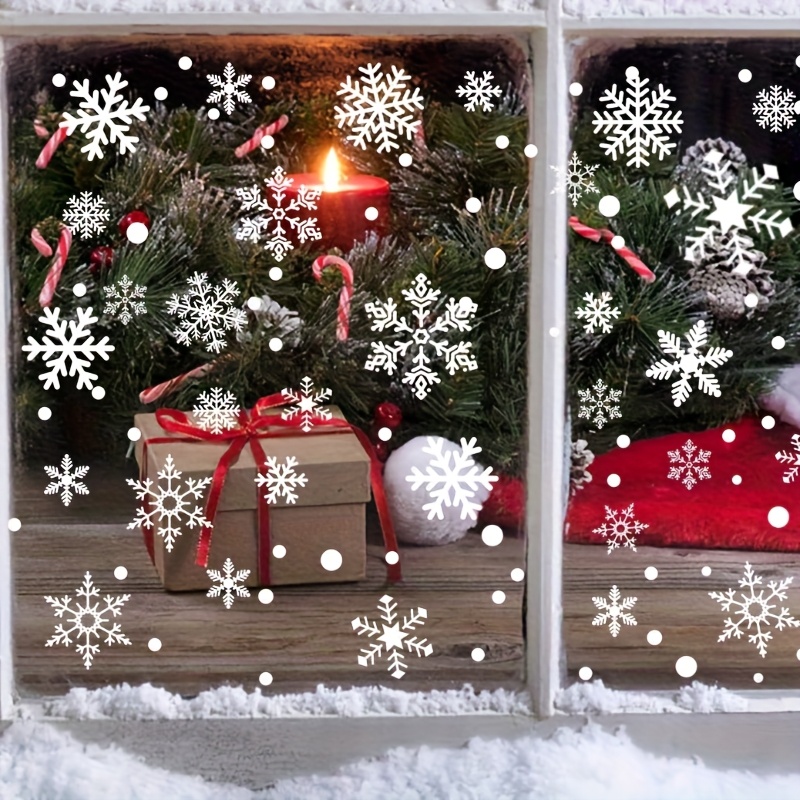 137 шт., зимние статические ли – обзор и цена Snowflake Window Decal