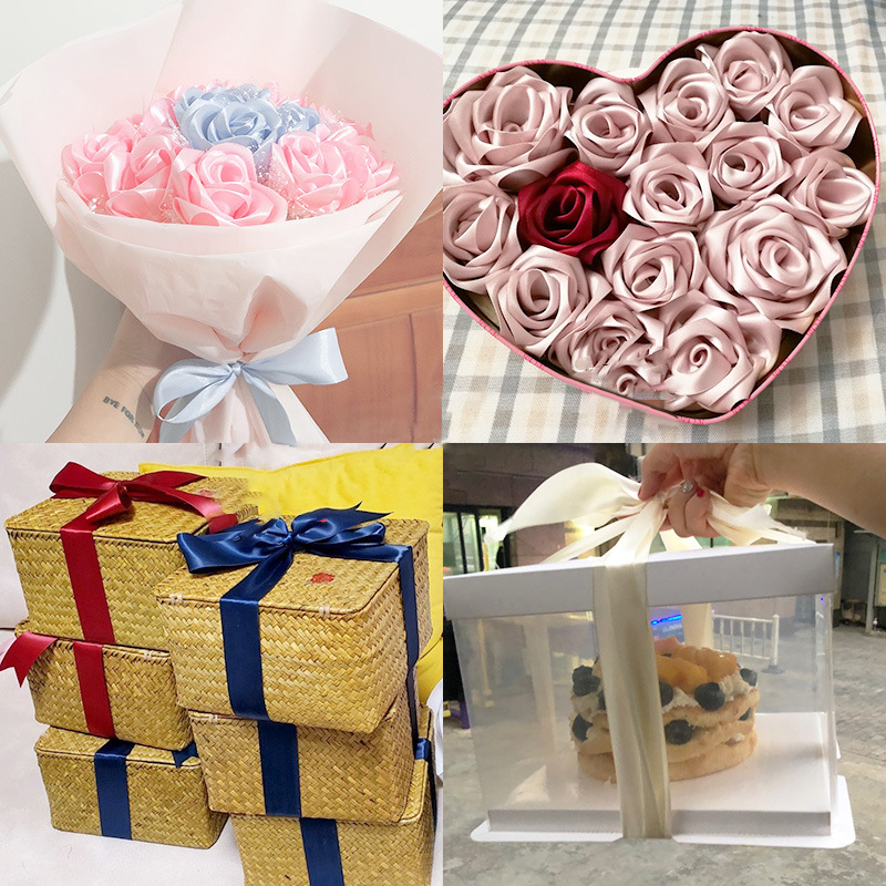 1 рулон атласной ленты 4 см, 2 – обзор и цена Ribbon Bow Gift