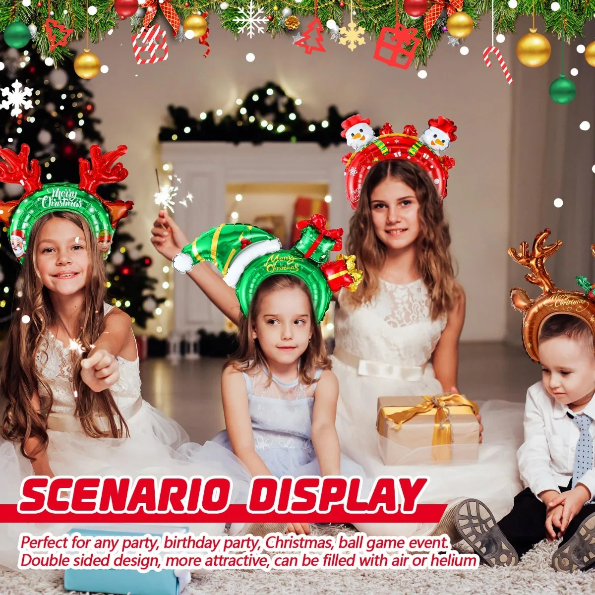 Рождественские надувные повязк – обзор и цена Reindeer Antlers Headband