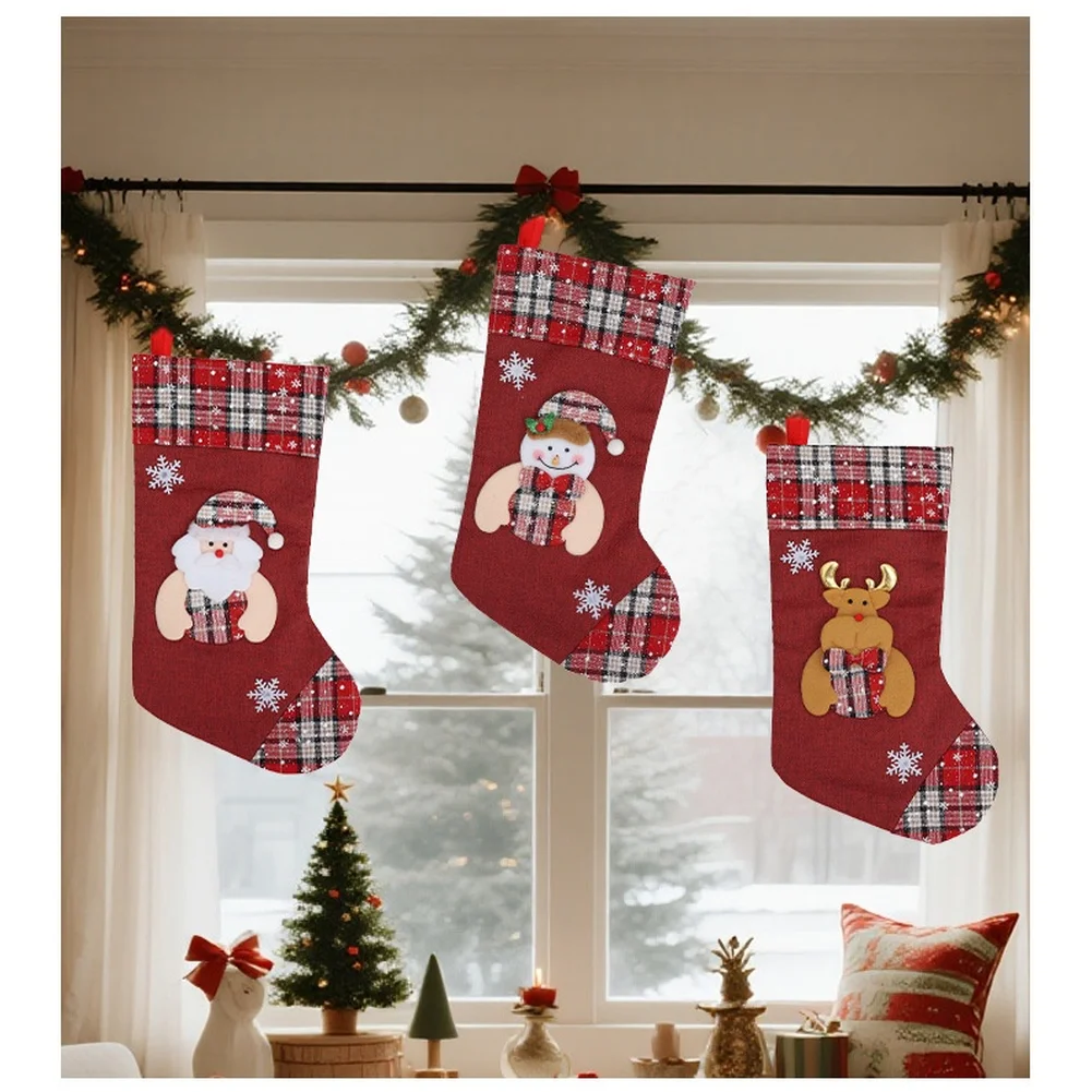 1 шт., рождественские чулки, п – обзор и цена Christmas Stocking Hanging