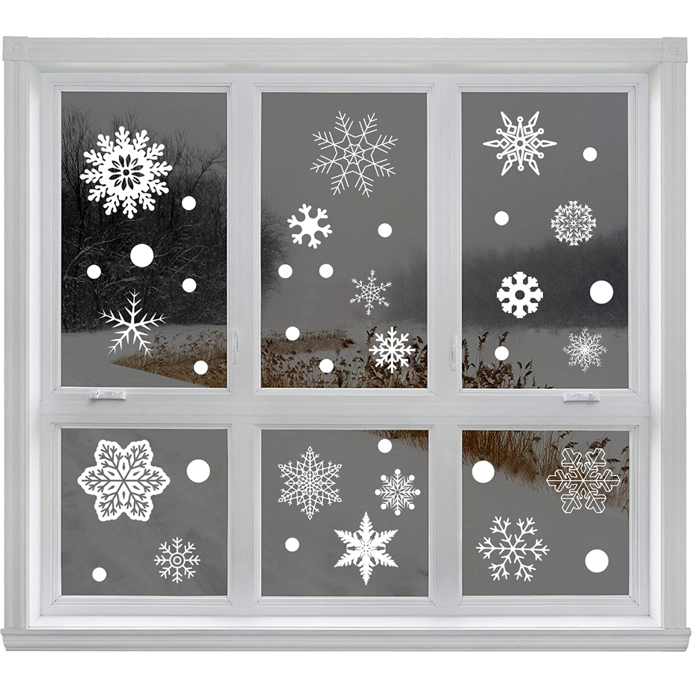 37 шт., декоративные фотообои  – обзор и цена Snowflake Window Decal
