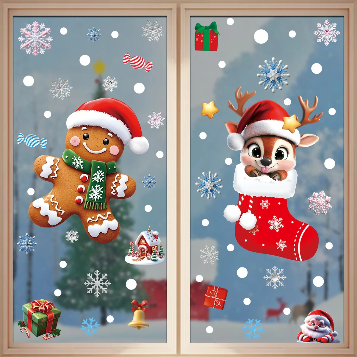 Рождественские статические нак – обзор и цена Snowflake Window Decal