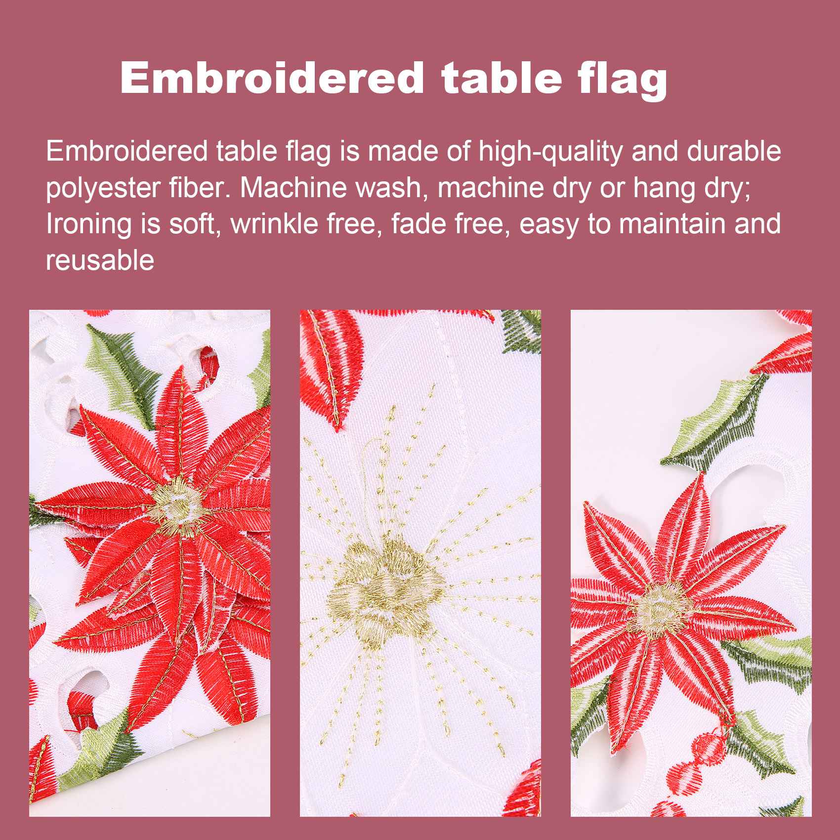 Рождественская вышитая дорожка – обзор и цена Christmas Table Runner