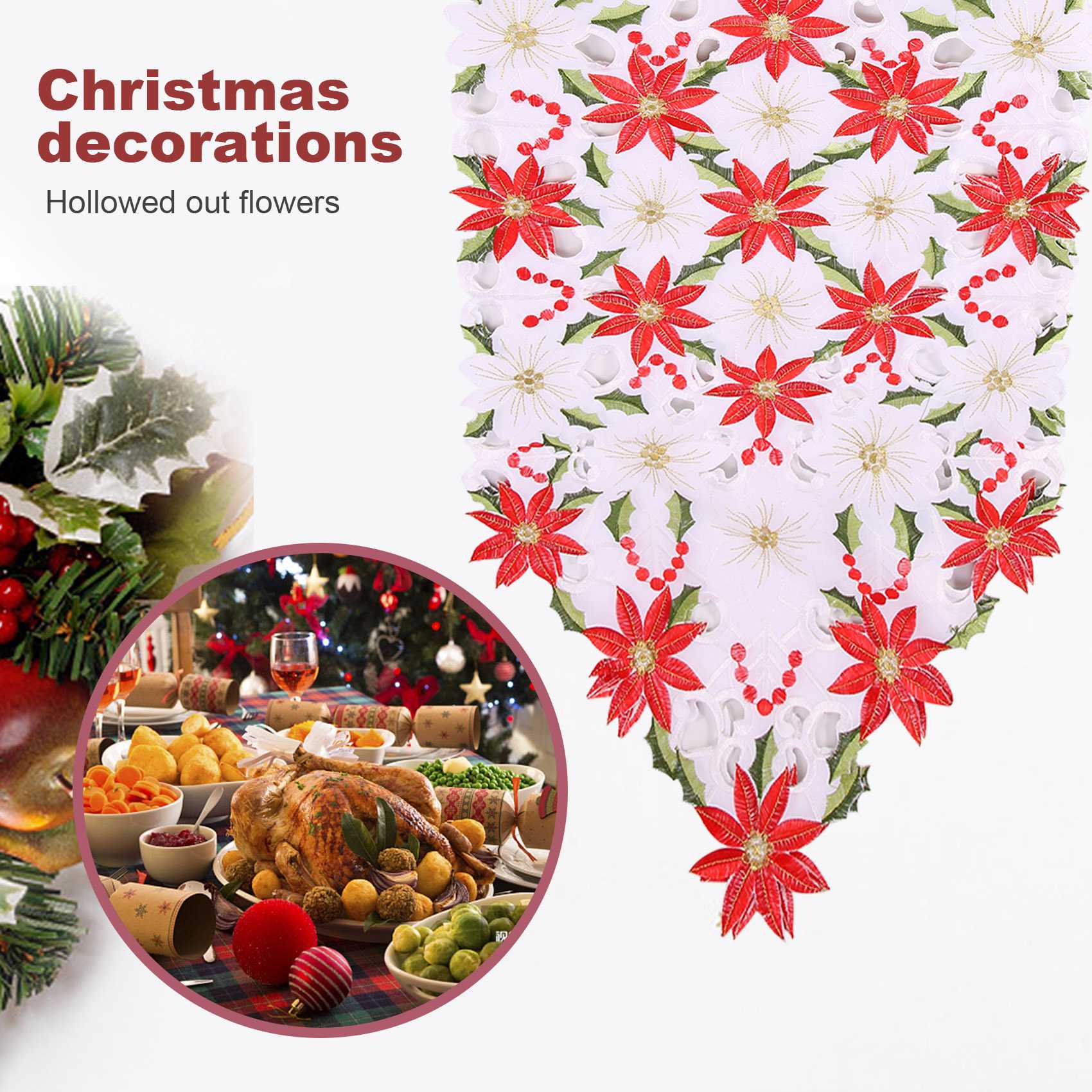 Рождественская вышитая дорожка – обзор и цена Christmas Table Runner