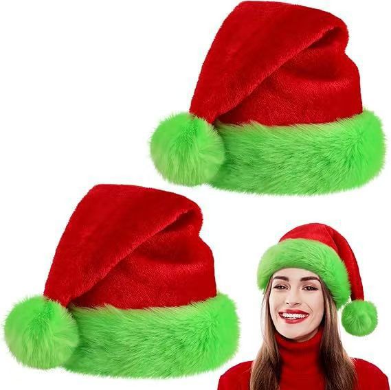 1 шт./10 шт. Рождественская ша – обзор и цена Santa Hat Plush