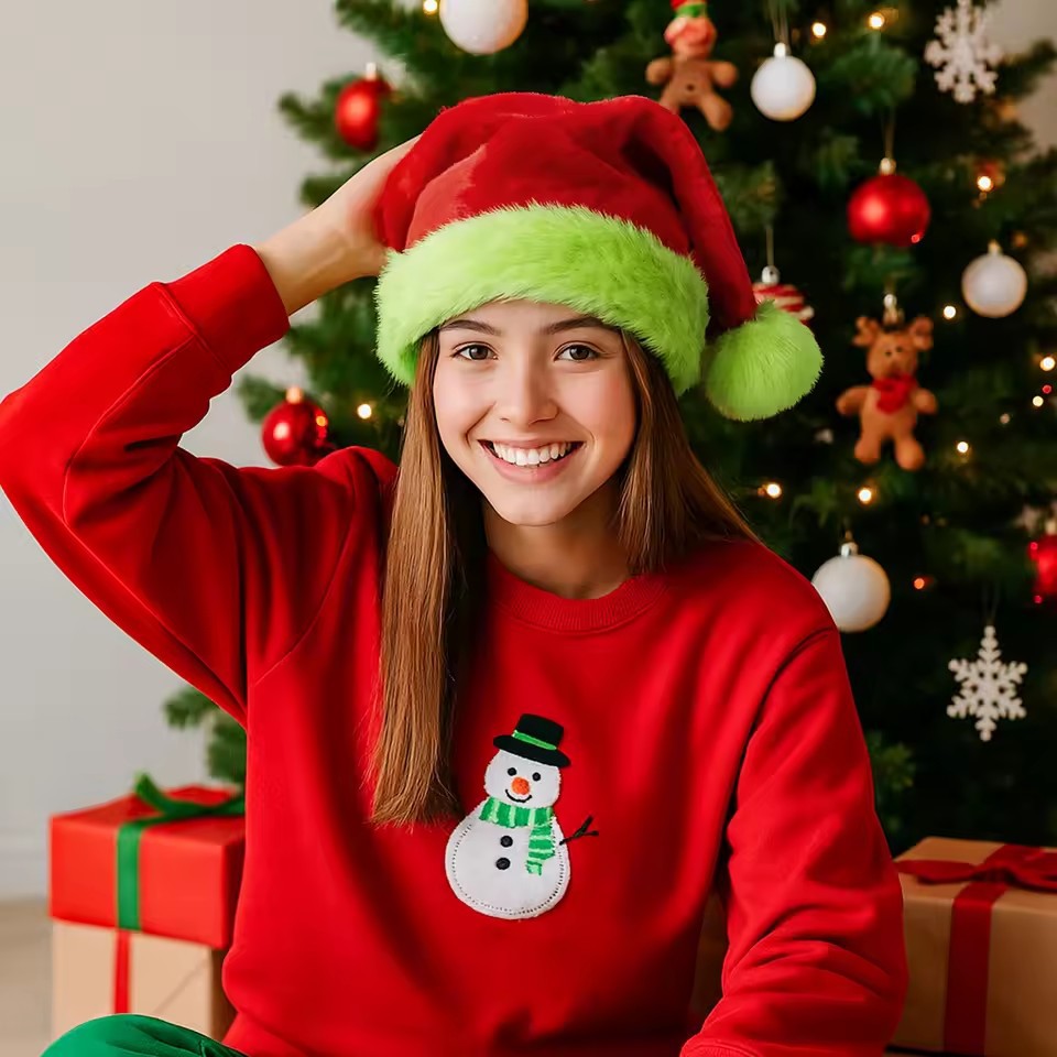 1 шт./10 шт. Рождественская ша – обзор и цена Santa Hat Plush